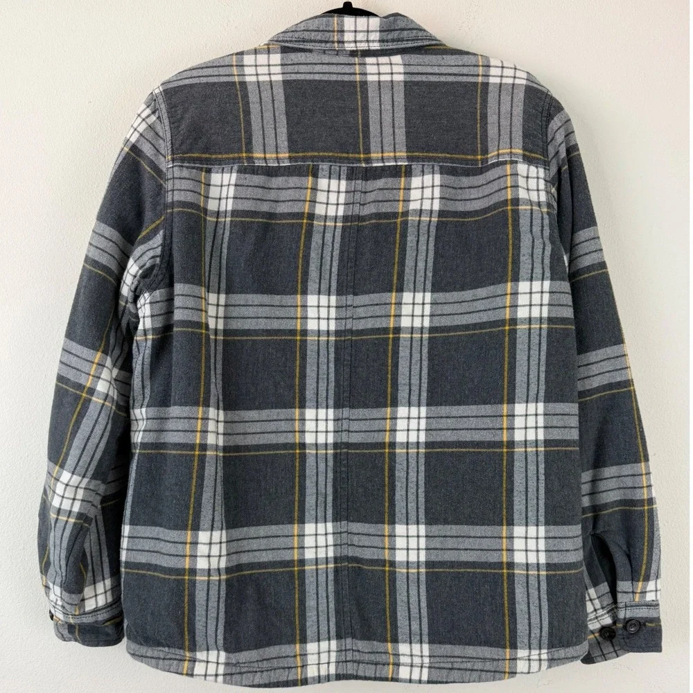The North Face Campshire Shirt Jacket Mens Medium Plaid Flannel Sherpa Shacket